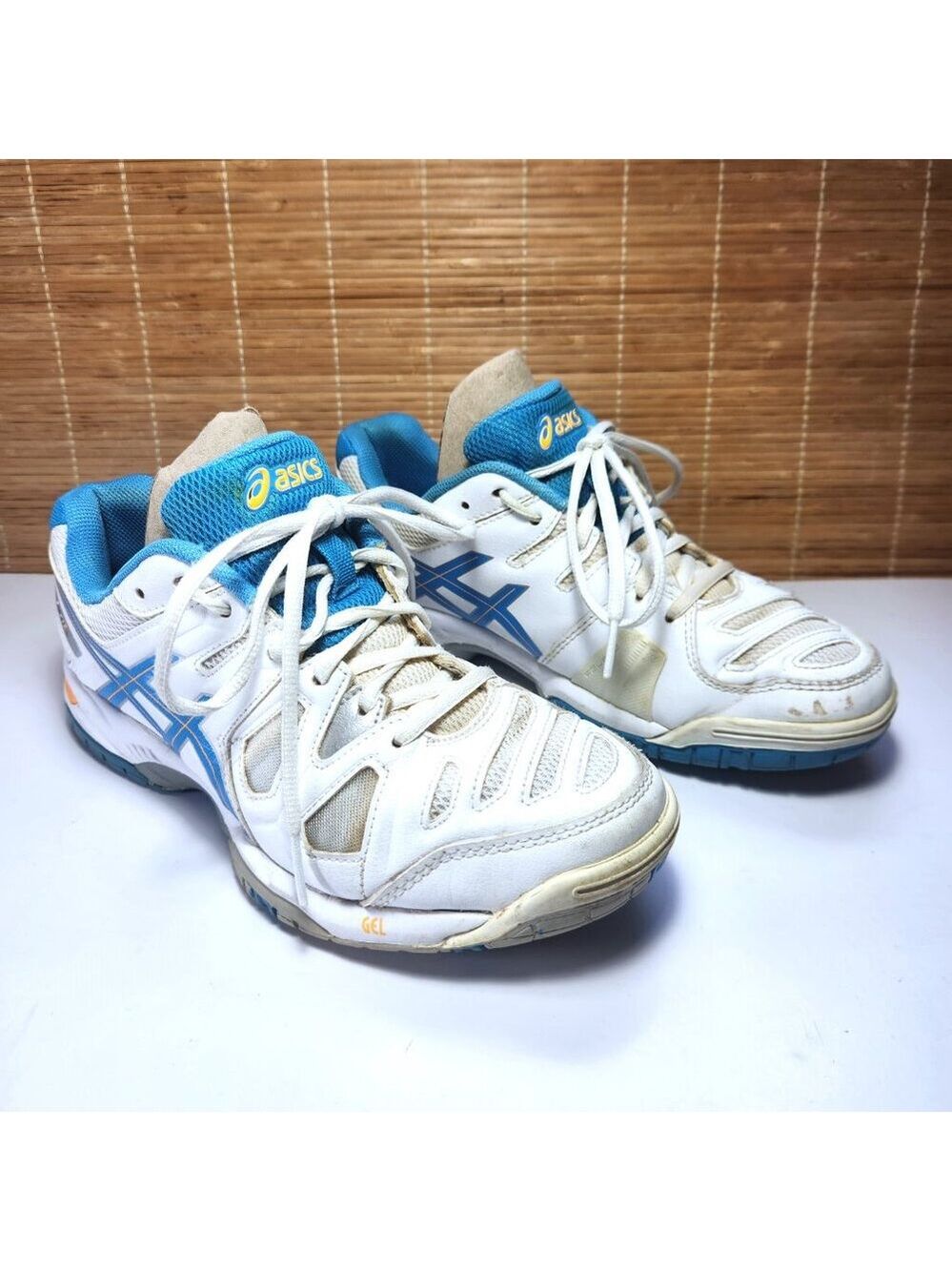 ASICS Gel‑Game Women’s Tennis Shoes – White & Blue – Size 8